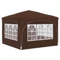 Produktbild för Pop-up Partytält 290 x 290 x 245 cm Brun