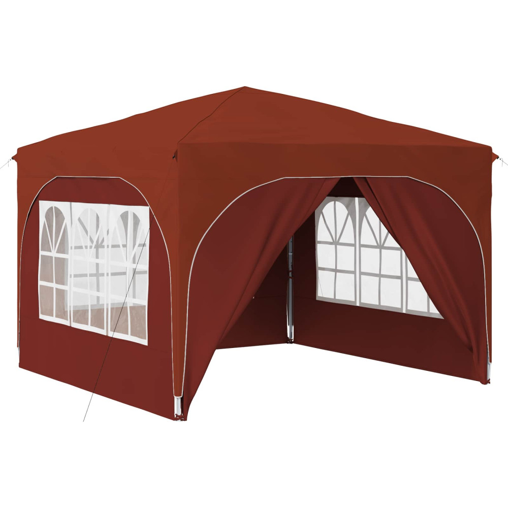 Produktbild för Pop-up Partytält 290 x 290 x 245 cm Terracotta