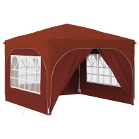 Produktbild för Pop-up Partytält 290 x 290 x 245 cm Terracotta