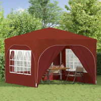 Produktbild för Pop-up Partytält 290 x 290 x 245 cm Terracotta