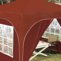 Produktbild för Pop-up Partytält 290 x 290 x 245 cm Terracotta