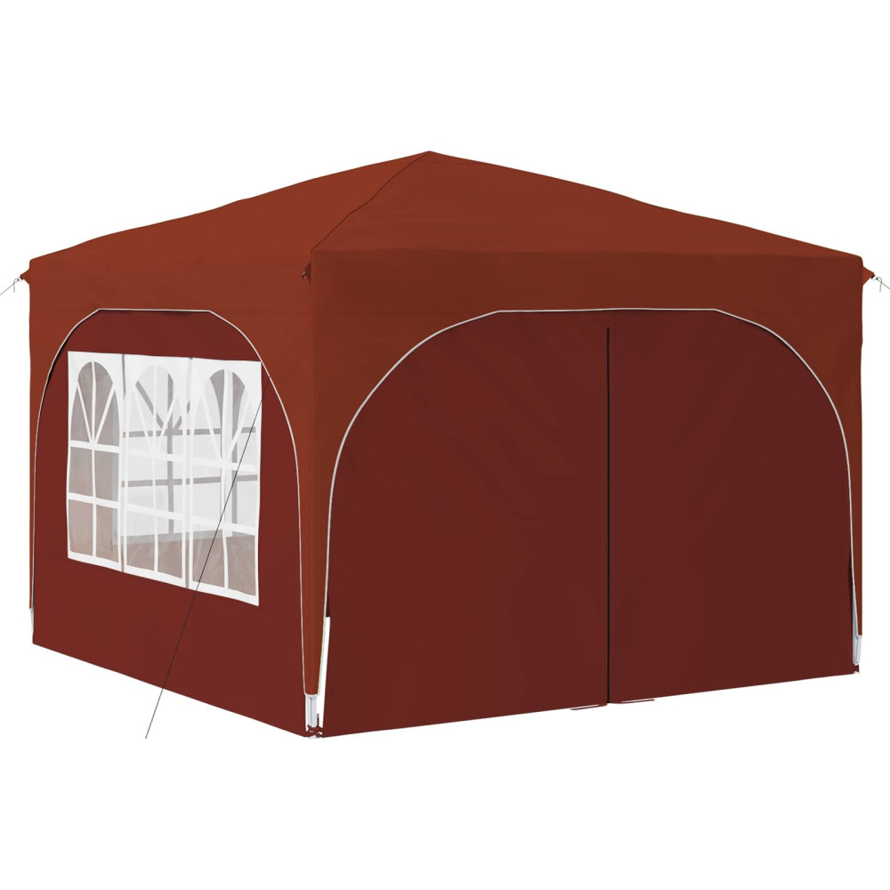 Produktbild för Pop-up Partytält 290 x 290 x 245 cm Terracotta