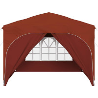 Produktbild för Pop-up Partytält 290 x 290 x 245 cm Terracotta