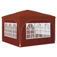 Produktbild för Pop-up Partytält 290 x 290 x 245 cm Terracotta