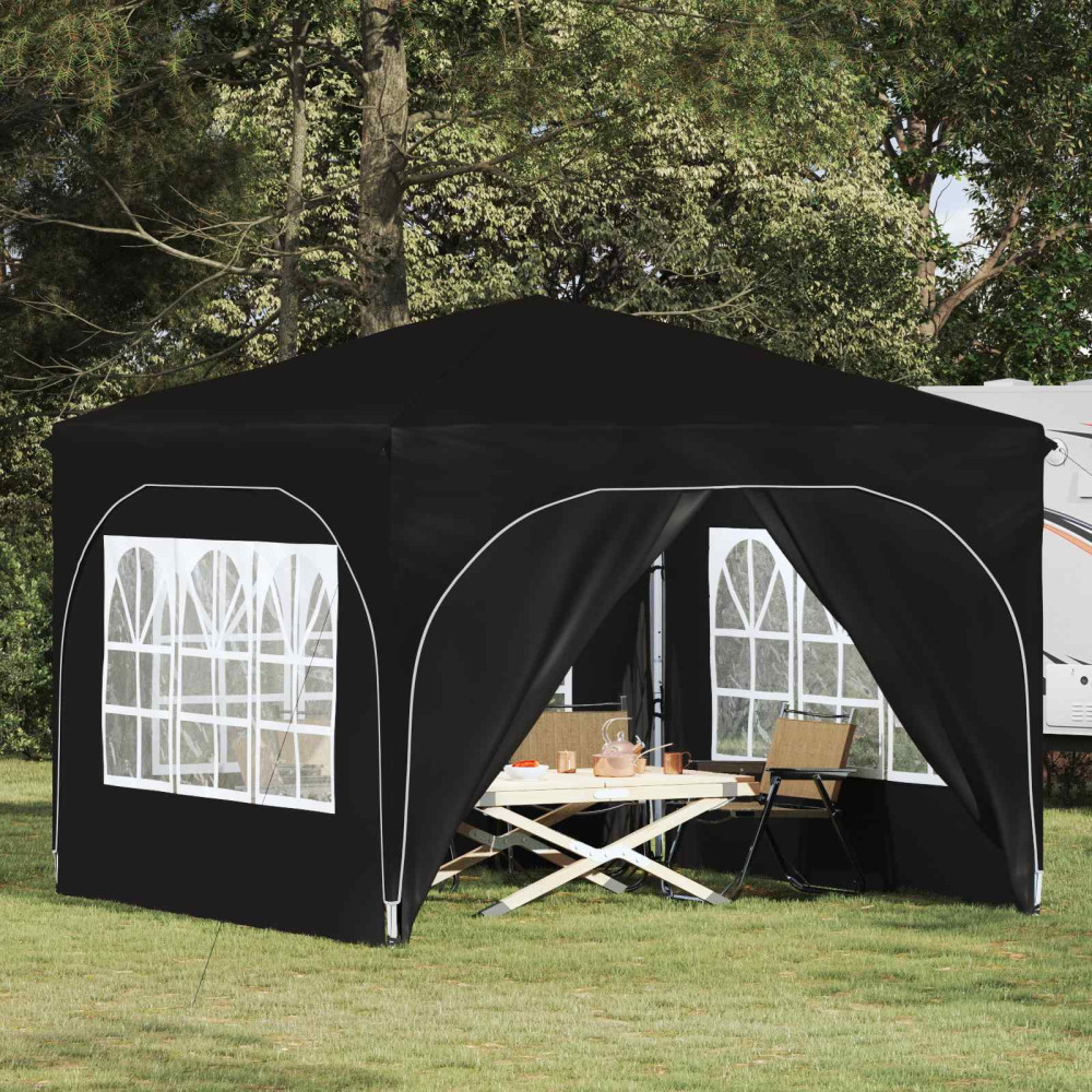 Produktbild för Pop-up Partytält 290 x 290 x 245 cm Svart