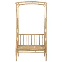 Produktbild för Trädgårdsbåge med bänk Naturfärg 115 x 50 x 205 cm Bambus