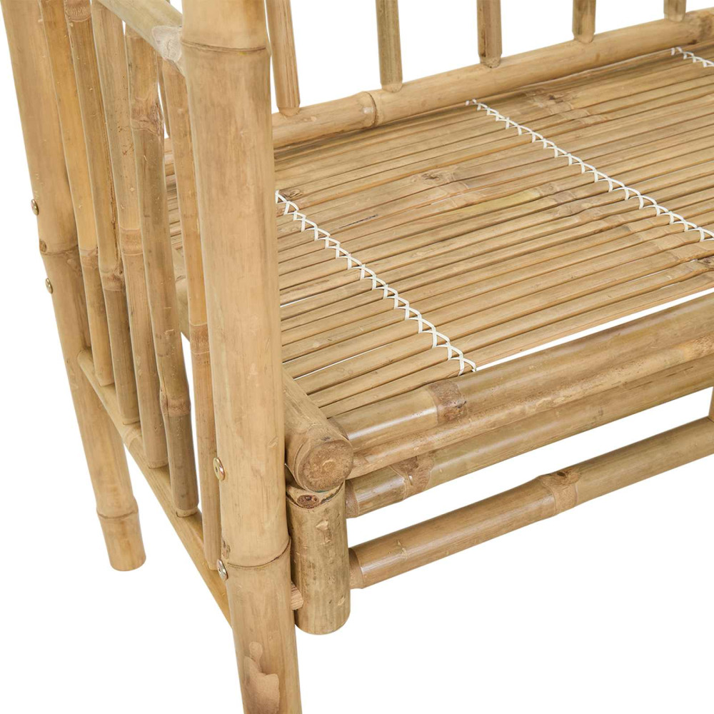 Produktbild för Trädgårdsbåge med bänk Naturfärg 115 x 50 x 205 cm Bambus