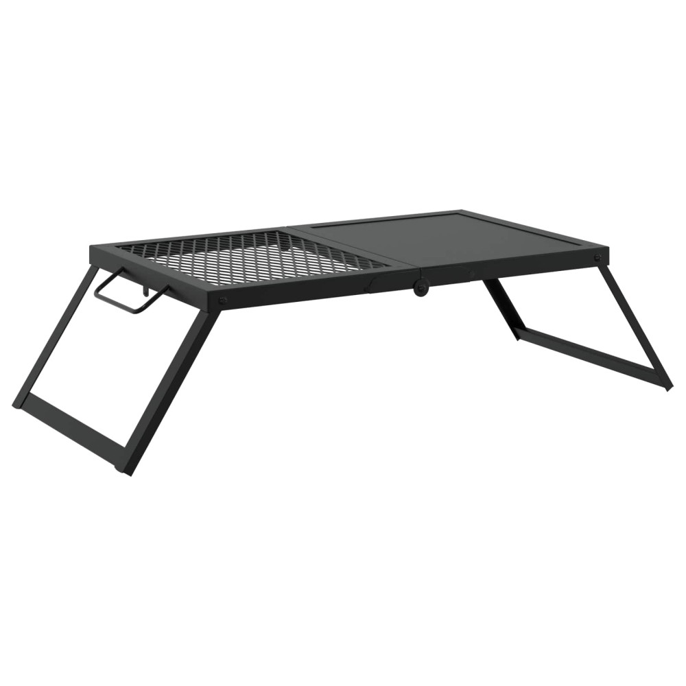 Produktbild för Vikbar Campinggrill Svart 31,5 x 26,5 x 4 cm Legerat stål