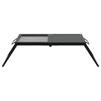 Produktbild för Vikbar Campinggrill Svart 31,5 x 26,5 x 4 cm Legerat stål