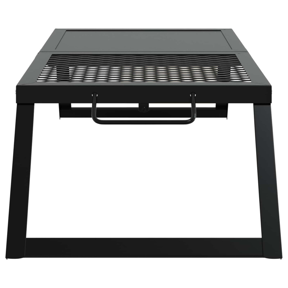 Produktbild för Vikbar Campinggrill Svart 31,5 x 26,5 x 4 cm Legerat stål