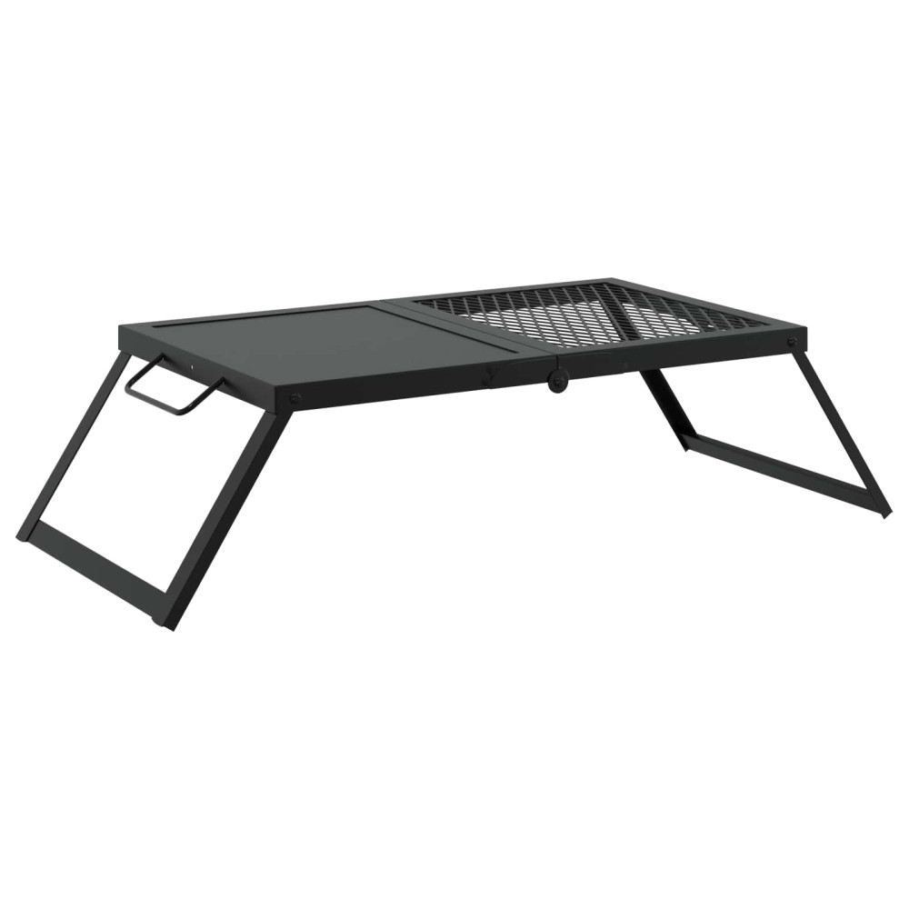 Produktbild för Vikbar Campinggrill Svart 31,5 x 26,5 x 4 cm Legerat stål