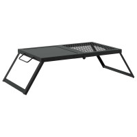 Produktbild för Vikbar Campinggrill Svart 31,5 x 26,5 x 4 cm Legerat stål