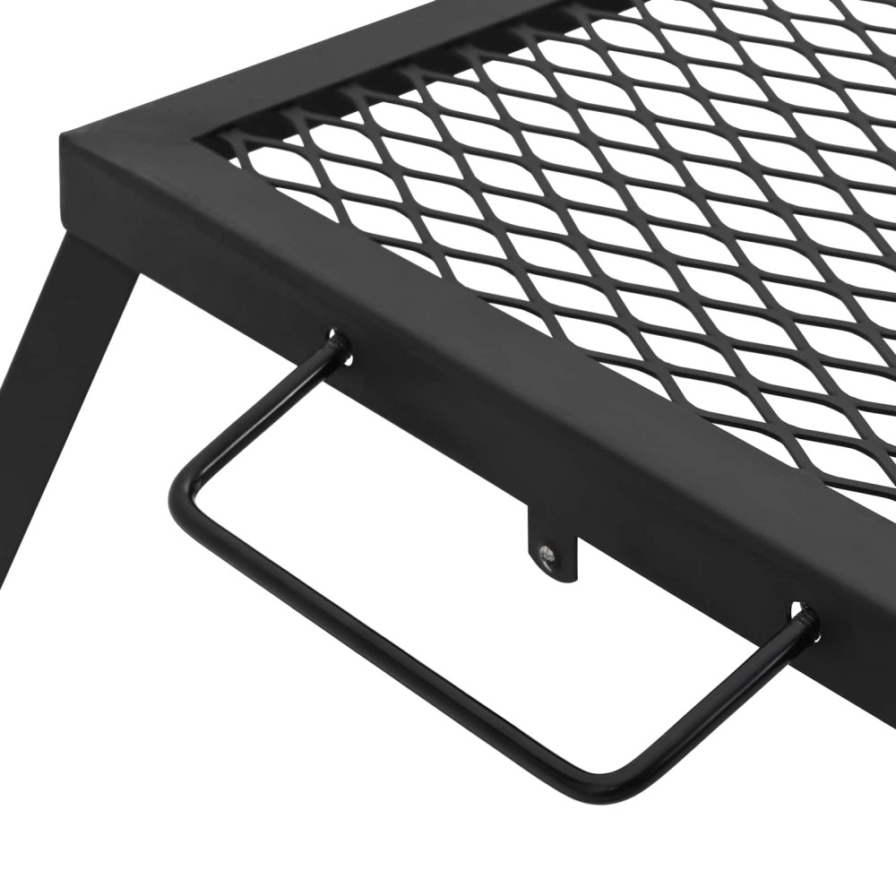 Produktbild för Vikbar Campinggrill Svart 31,5 x 26,5 x 4 cm Legerat stål