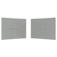 Produktbild för Partytältvägg 2 pcs Ljusgrå 400 x 195 cm PE och stål