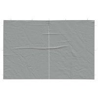 Produktbild för Partytältvägg 2 pcs Ljusgrå 400 x 195 cm PE och stål