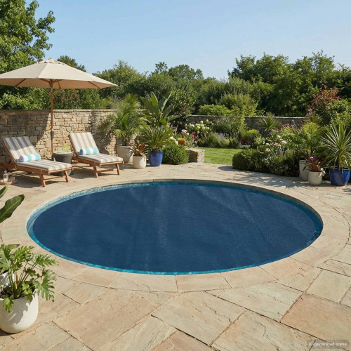 vidaXL Solar Pool Cover Tung Kvalitet Ø 417 cm 200 μm Rund PE