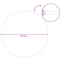 Produktbild för Solpoolöverdrag Extra Tung Ø 417 cm 400 μm Rund PE Svart