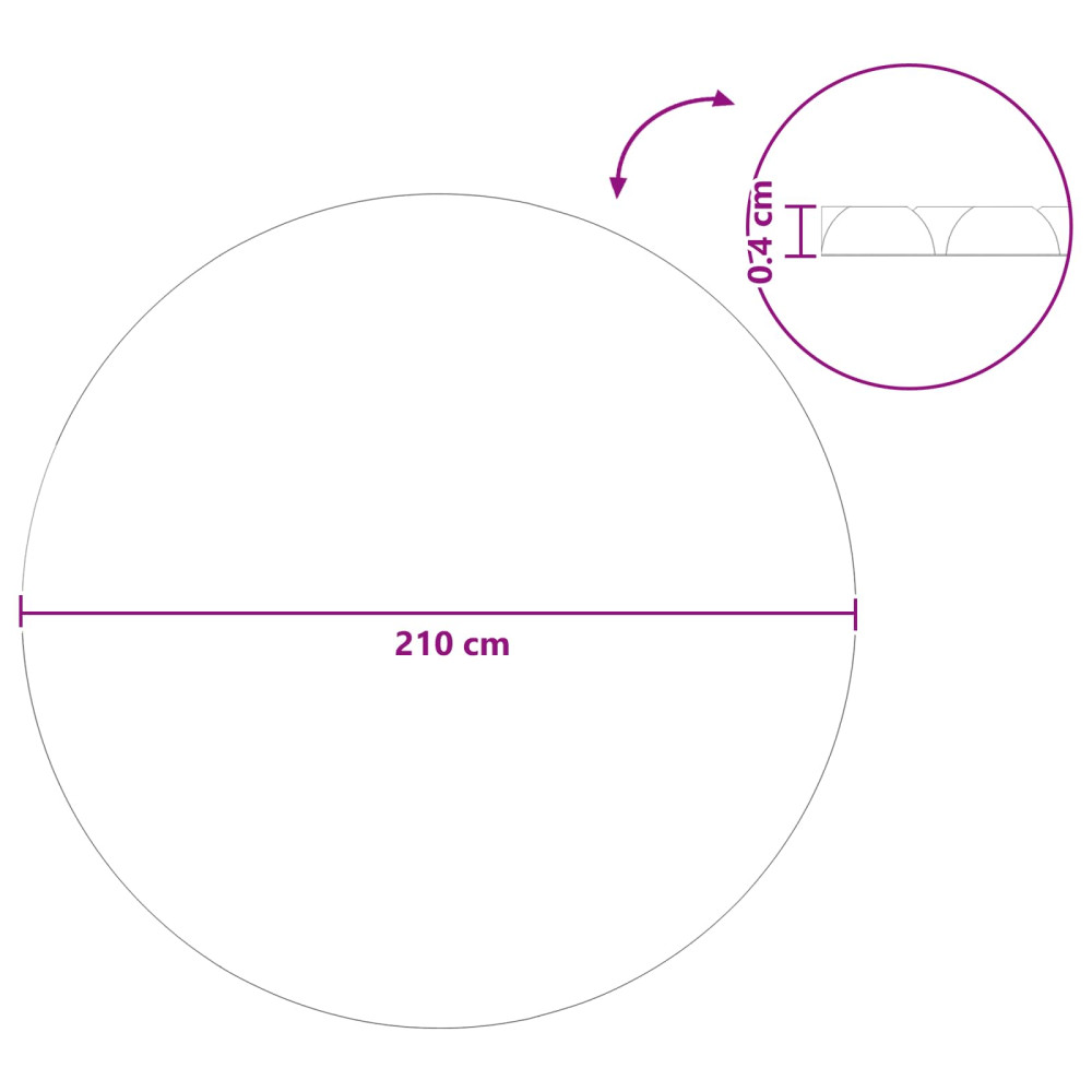 Produktbild för Solar Pool Cover Extra Heavy Ø 210 cm 400 μm Rund PE Blå
