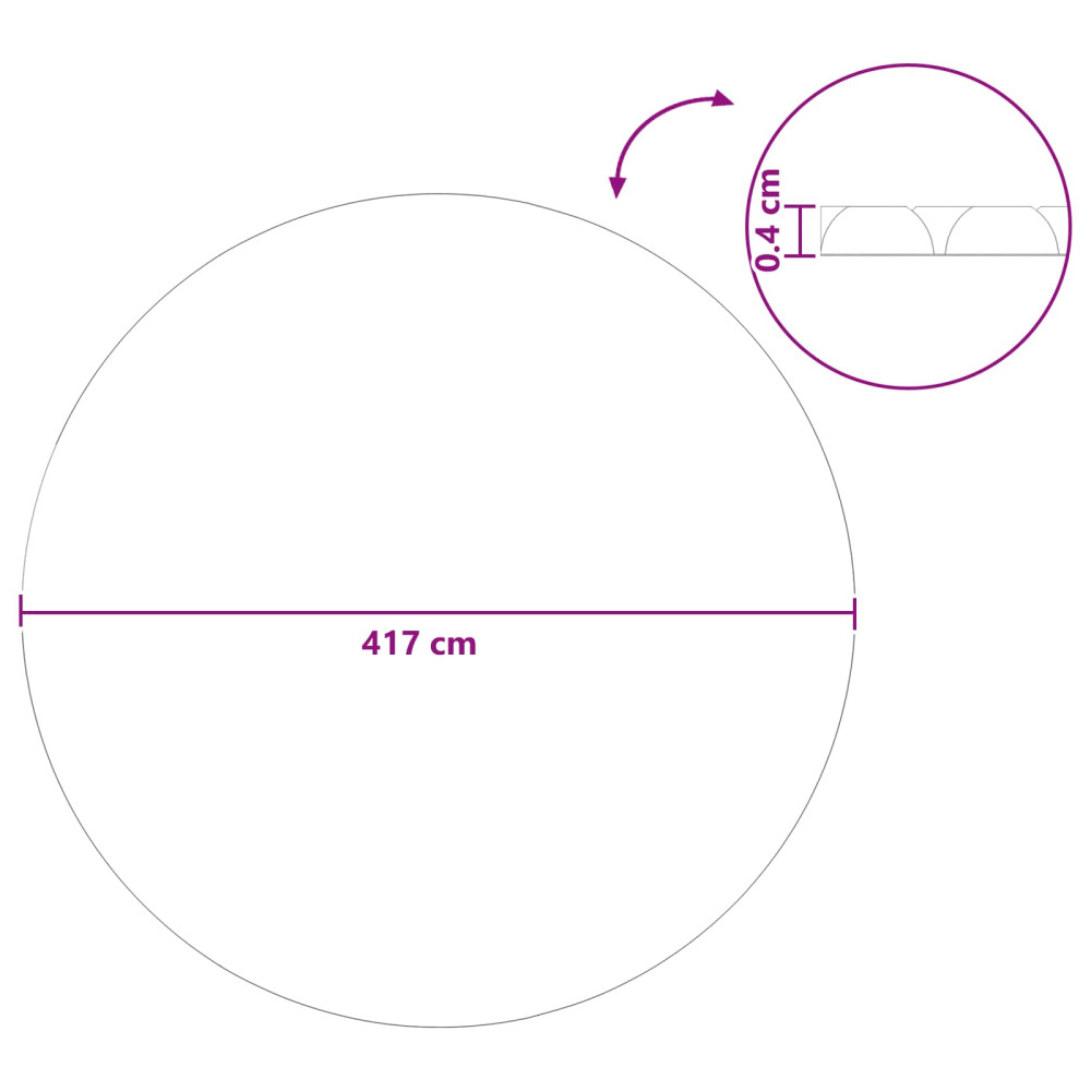 Produktbild för Solpoolöverdrag Extra Tung Ø 417 cm 400 μm Rund PE