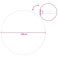 Produktbild för Solpoolöverdrag Extra Tjock Ø 549 cm 400 μm Rund PE