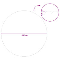 Produktbild för Solar Pool Cover Tung Kvalitet Ø 600 cm 200 μm Rund PE Blå