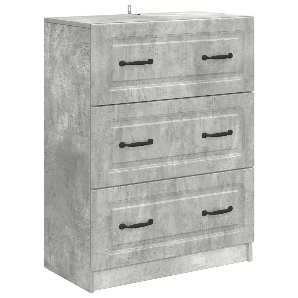 Produktbild för Lådans skåp Betonggrå 66 x 34,5 x 87 cm Konstruerat trä