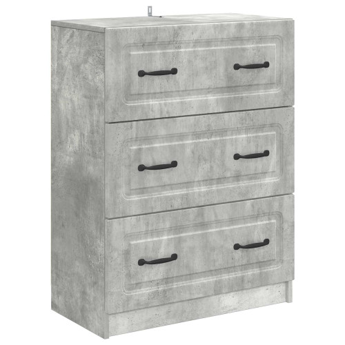 vidaXL Lådans skåp Betonggrå 66 x 34,5 x 87 cm Konstruerat trä