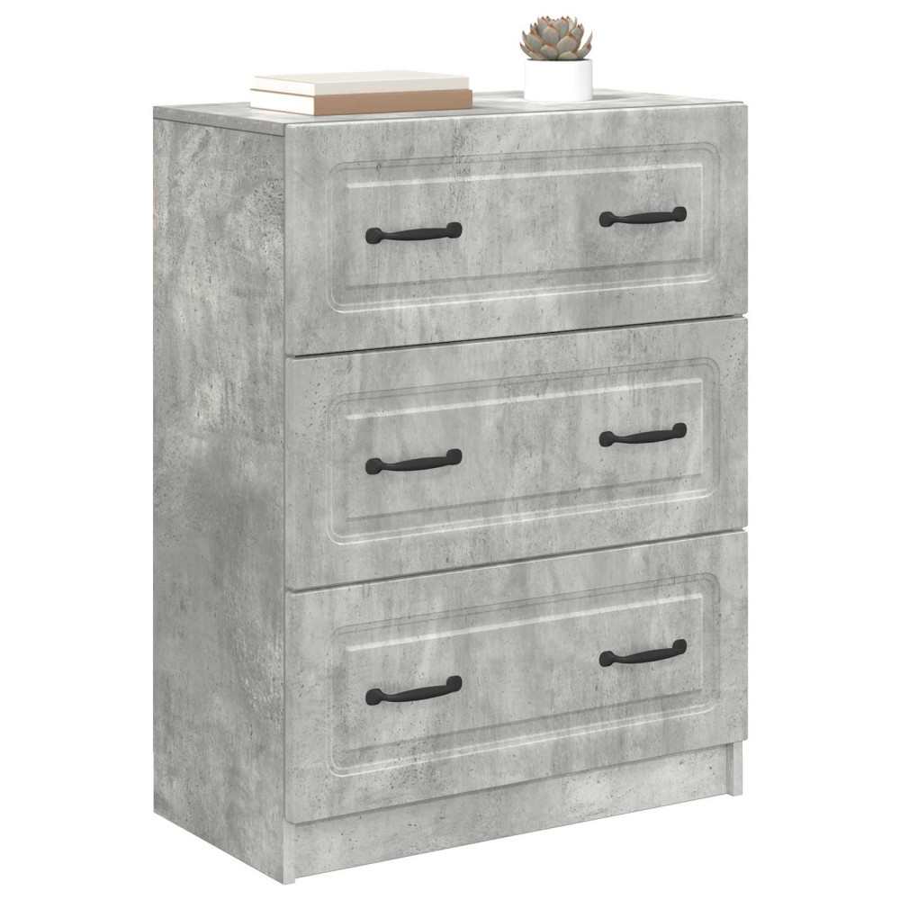 Produktbild för Lådans skåp Betonggrå 66 x 34,5 x 87 cm Konstruerat trä