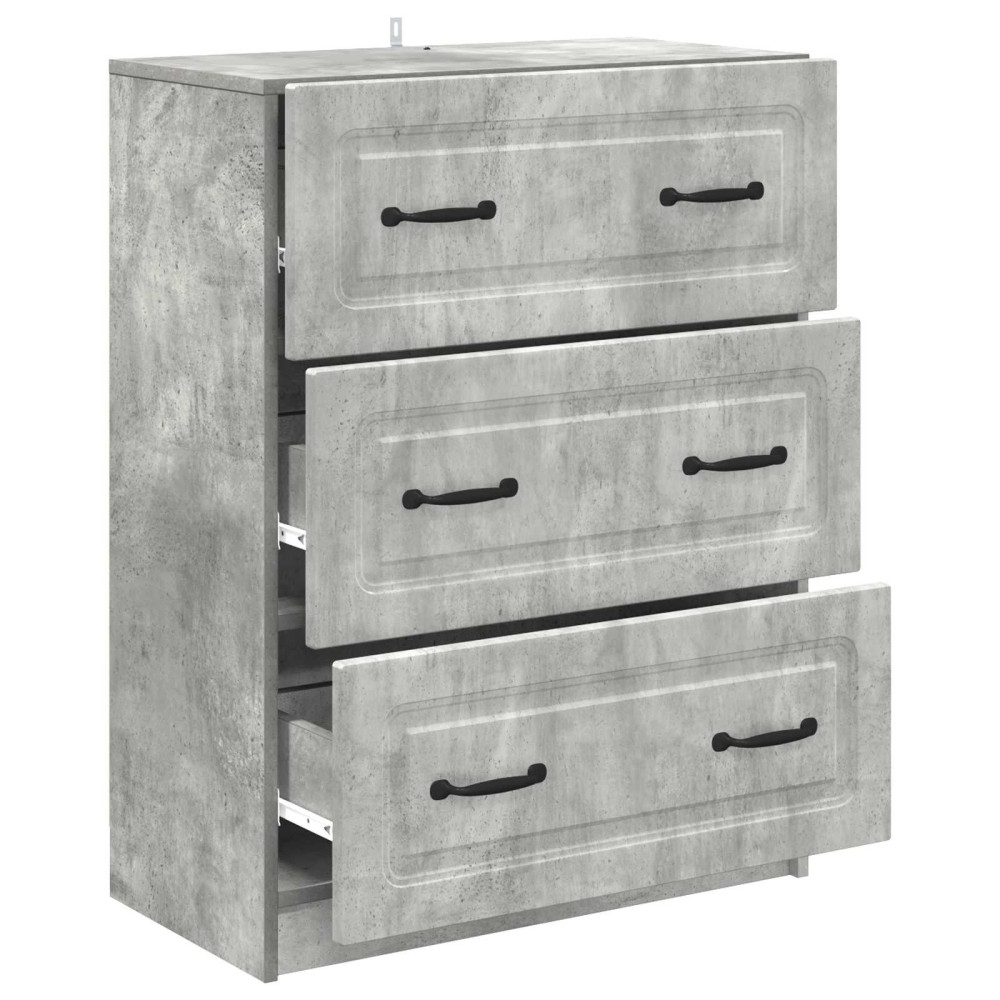Produktbild för Lådans skåp Betonggrå 66 x 34,5 x 87 cm Konstruerat trä