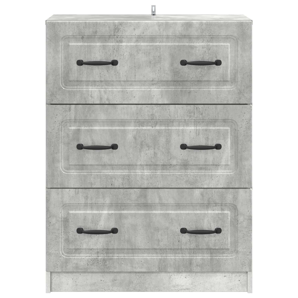 Produktbild för Lådans skåp Betonggrå 66 x 34,5 x 87 cm Konstruerat trä