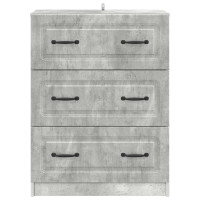 Produktbild för Lådans skåp Betonggrå 66 x 34,5 x 87 cm Konstruerat trä
