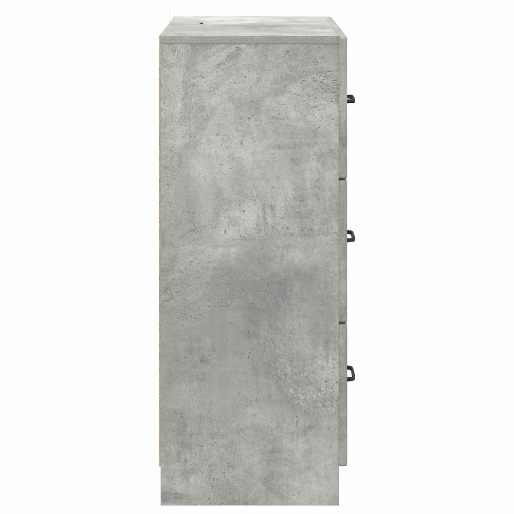 Produktbild för Lådans skåp Betonggrå 66 x 34,5 x 87 cm Konstruerat trä