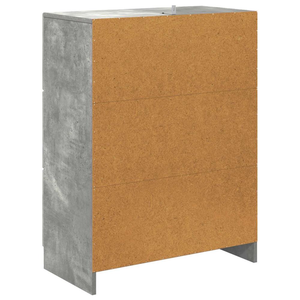 Produktbild för Lådans skåp Betonggrå 66 x 34,5 x 87 cm Konstruerat trä