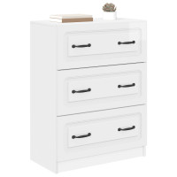 Produktbild för Lådans skåp Vit högglans 66 x 34,5 x 87 cm Konstruerat trä