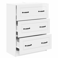 Produktbild för Lådans skåp Vit högglans 66 x 34,5 x 87 cm Konstruerat trä