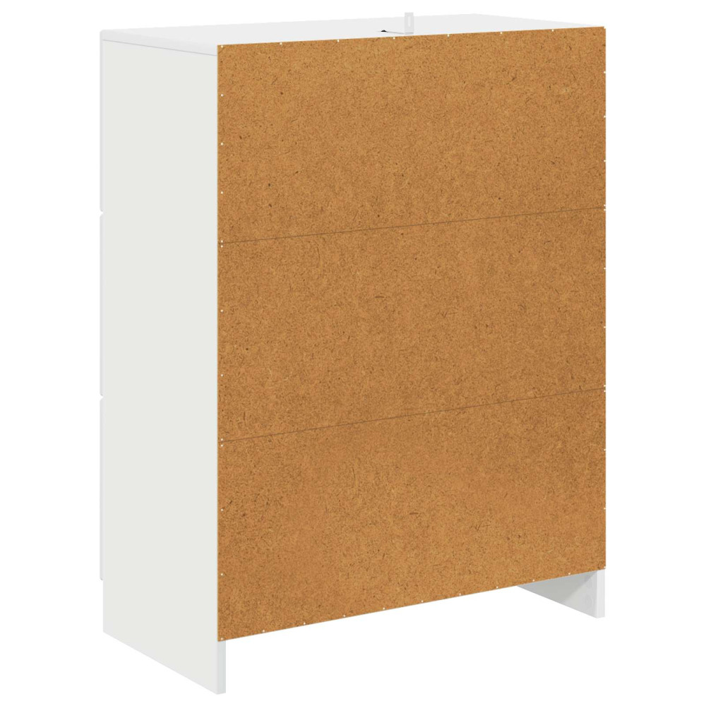 Produktbild för Lådans skåp Vit högglans 66 x 34,5 x 87 cm Konstruerat trä