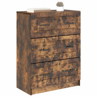 Produktbild för Lådans skåp Rökt ek 66 x 34,5 x 87 cm Konstruerat trä