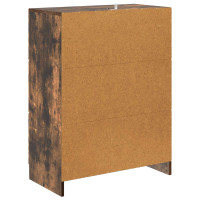 Produktbild för Lådans skåp Rökt ek 66 x 34,5 x 87 cm Konstruerat trä