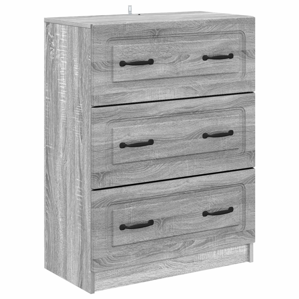 Produktbild för Lådans skåp Grå sonoma-ek 66 x 34,5 x 87 cm Konstruerat trä