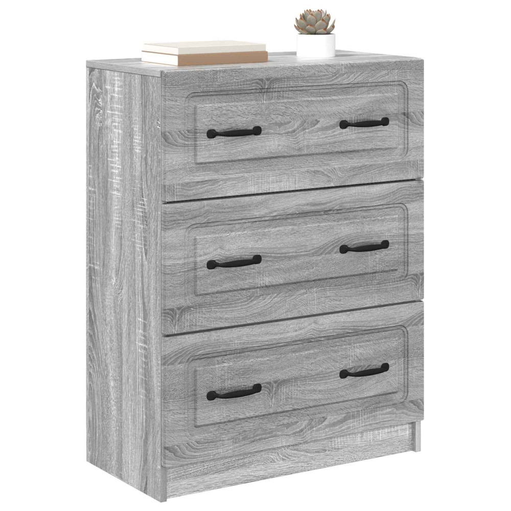 Produktbild för Lådans skåp Grå sonoma-ek 66 x 34,5 x 87 cm Konstruerat trä