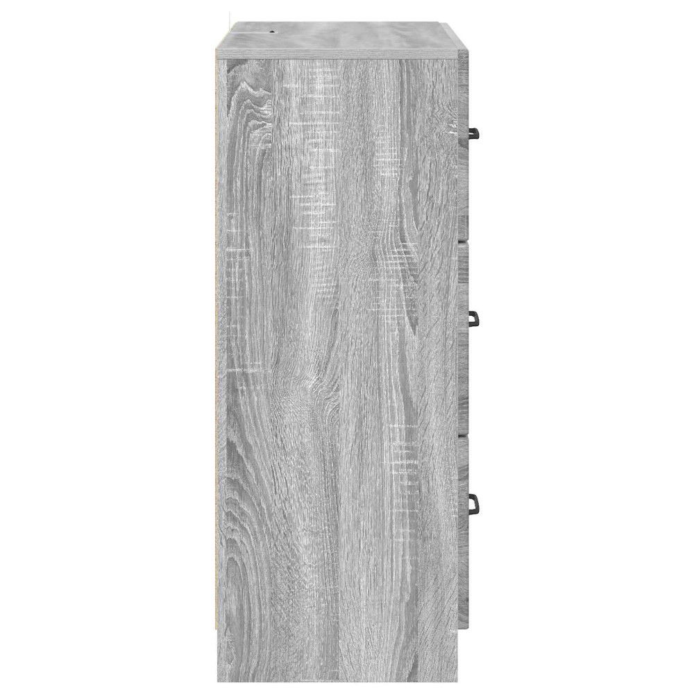 Produktbild för Lådans skåp Grå sonoma-ek 66 x 34,5 x 87 cm Konstruerat trä