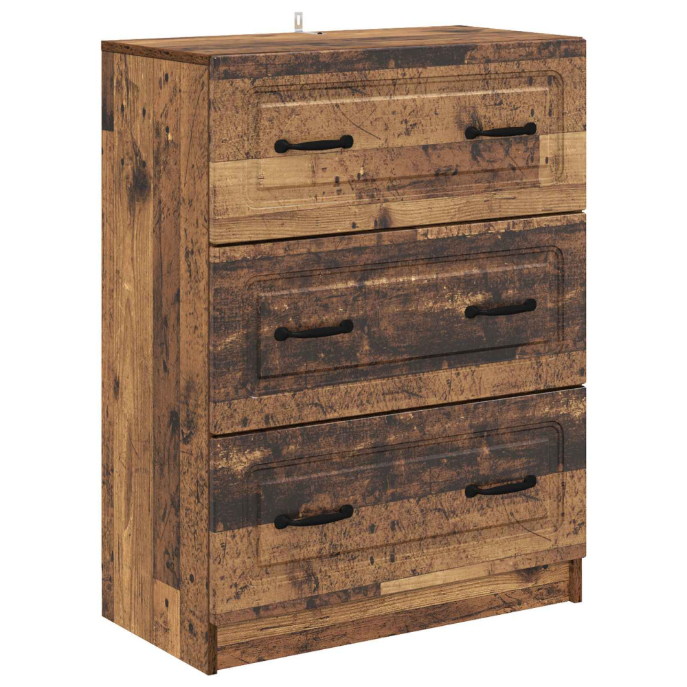 Produktbild för Lådans skåp Gammalt trä 66 x 34,5 x 87 cm Konstruerat trä