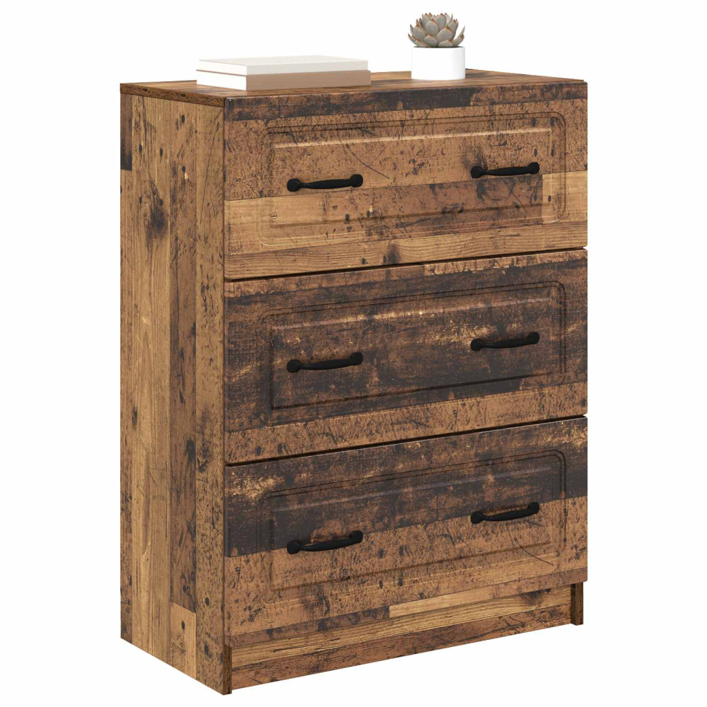 Produktbild för Lådans skåp Gammalt trä 66 x 34,5 x 87 cm Konstruerat trä