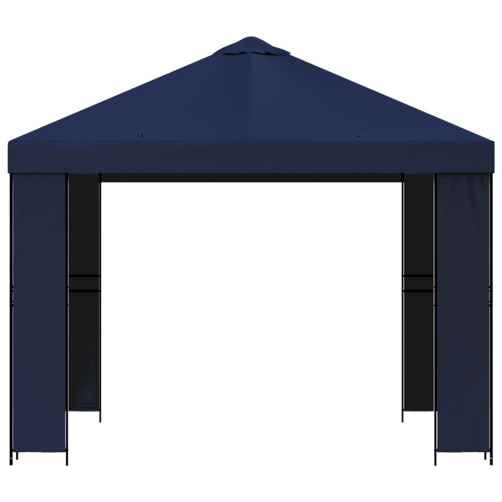 Produktbild för Paviljong 3 x 3 m Blå Polyester och Stål 190 gsm