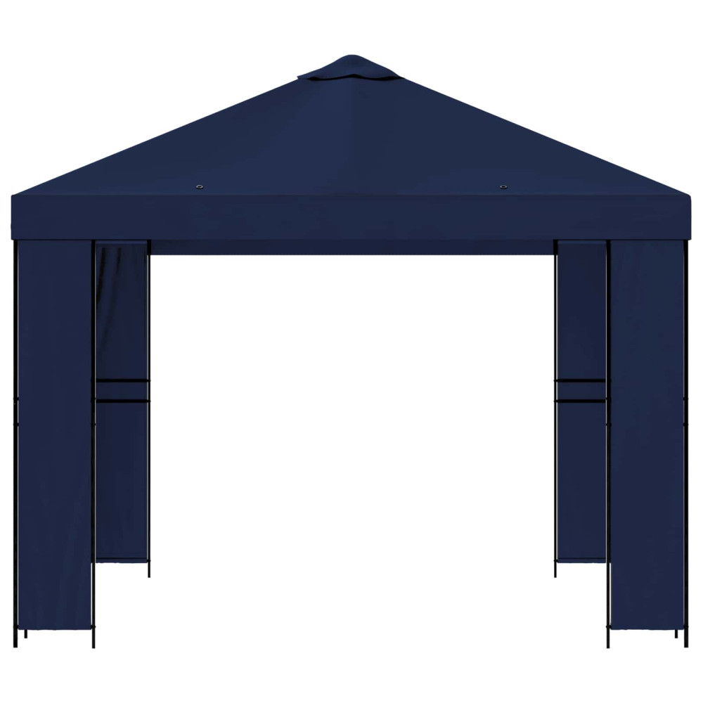 Produktbild för Paviljong 3 x 3 m Blå Polyester och Stål 190 gsm