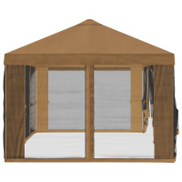 Produktbild för Gazebo-tak med sidoväggar Beige 600,5 x 300,5 cm Polyester