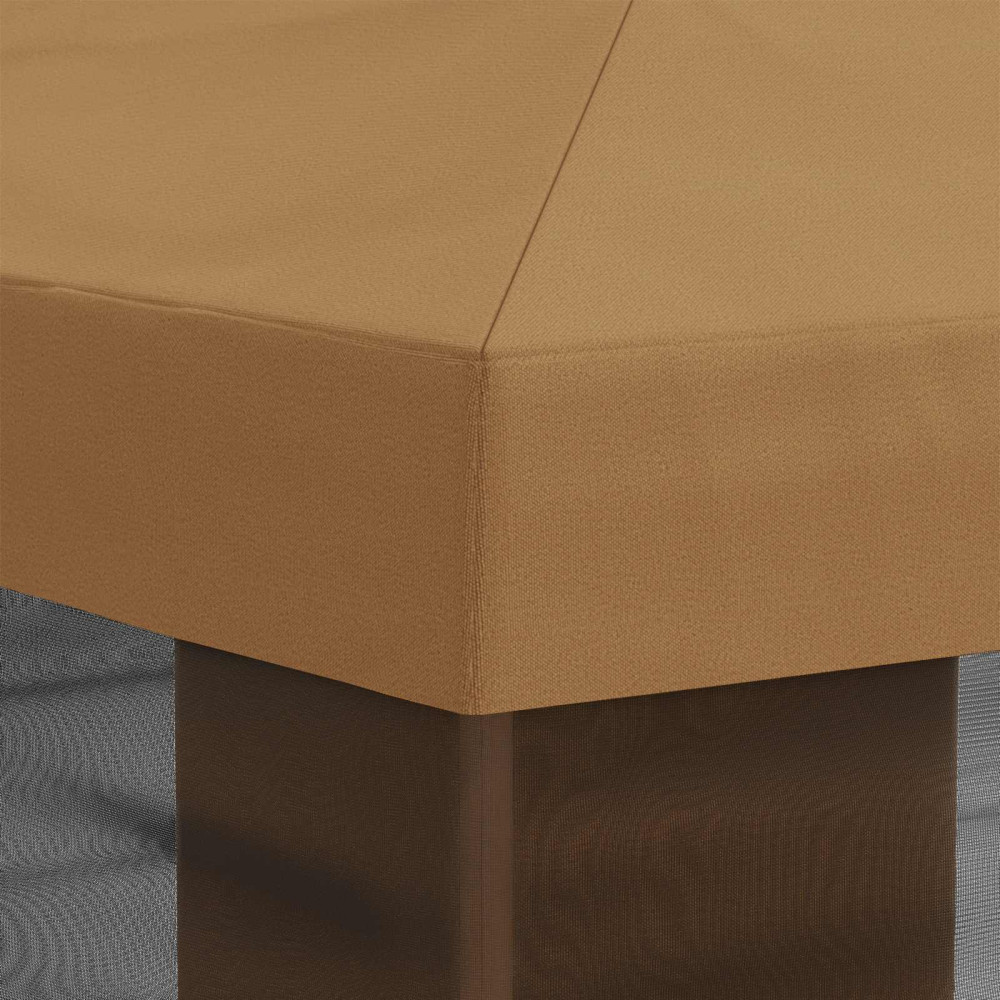 Produktbild för Gazebo-tak med sidoväggar Beige 600,5 x 300,5 cm Polyester