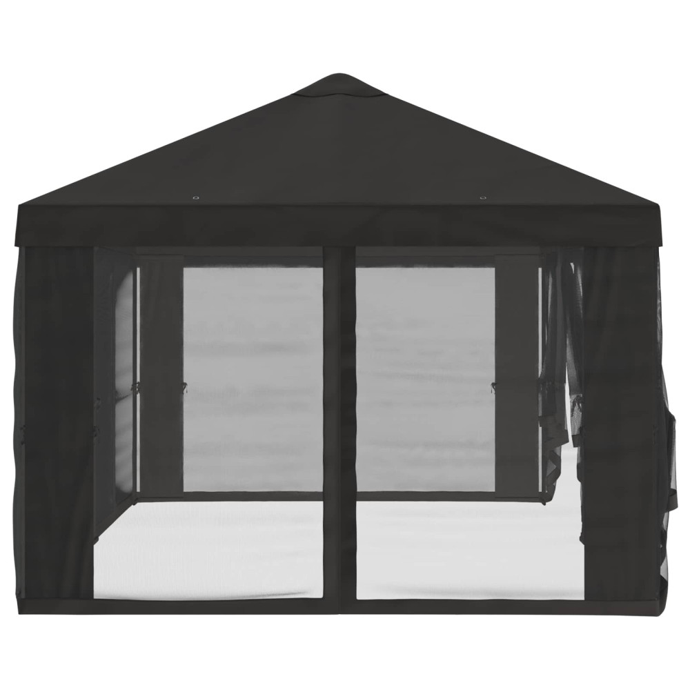 Produktbild för Gazebo-tak med sidoväggar Antracit 600,5 x 300,5 cm Polyester