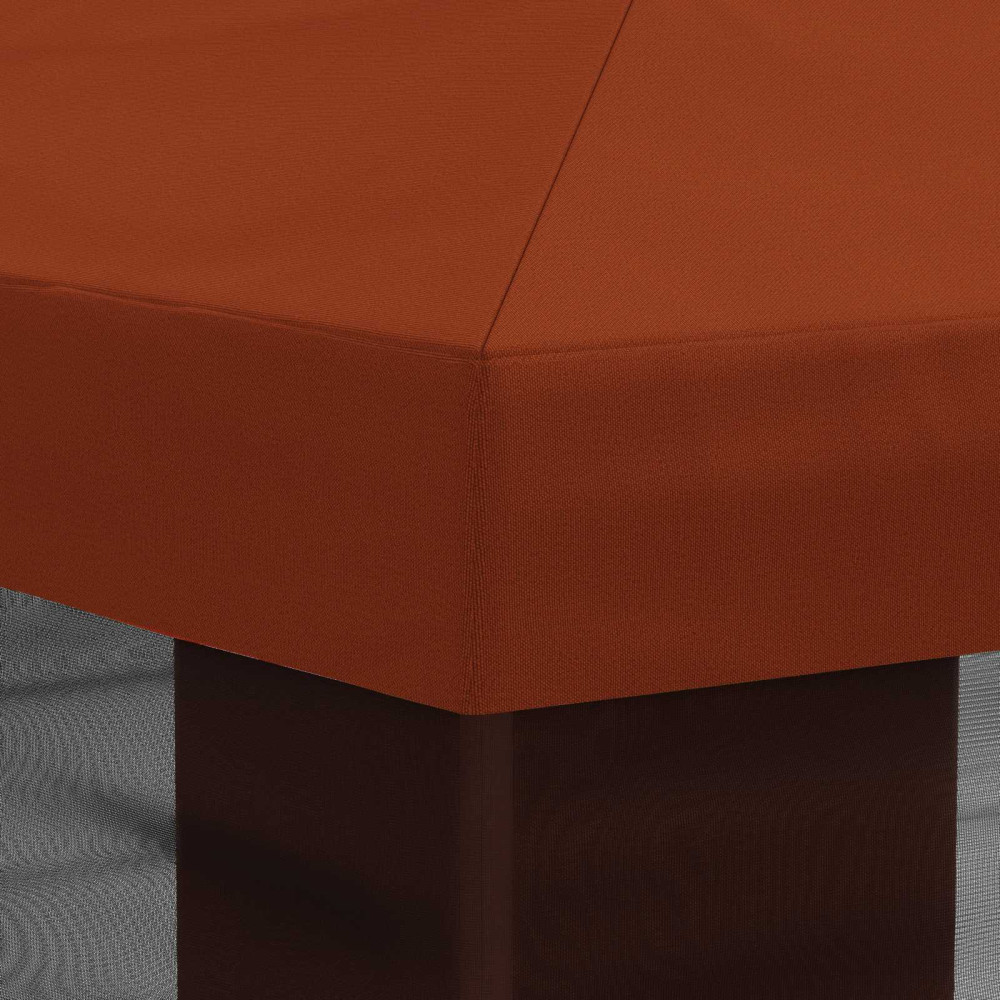 Produktbild för Gazebo-tak med sidoväggar Terracotta 600,5 x 300,5 cm Polyester