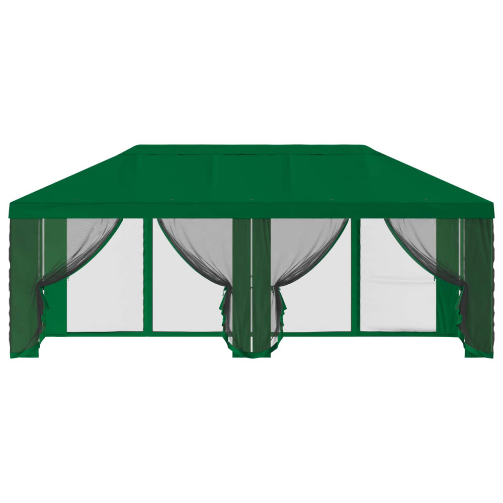Produktbild för Gazebo-tak med sidoväggar Grön 600,5 x 300,5 cm Polyester
